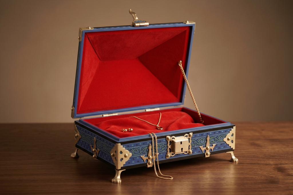Nettoor boxJewellery Box with Intricate Patterns for Storing Jewellerie
