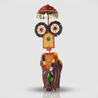 Kerala Handcrafted Wooden Elephant Pooram Festival Sculpture For Decor & Gifting