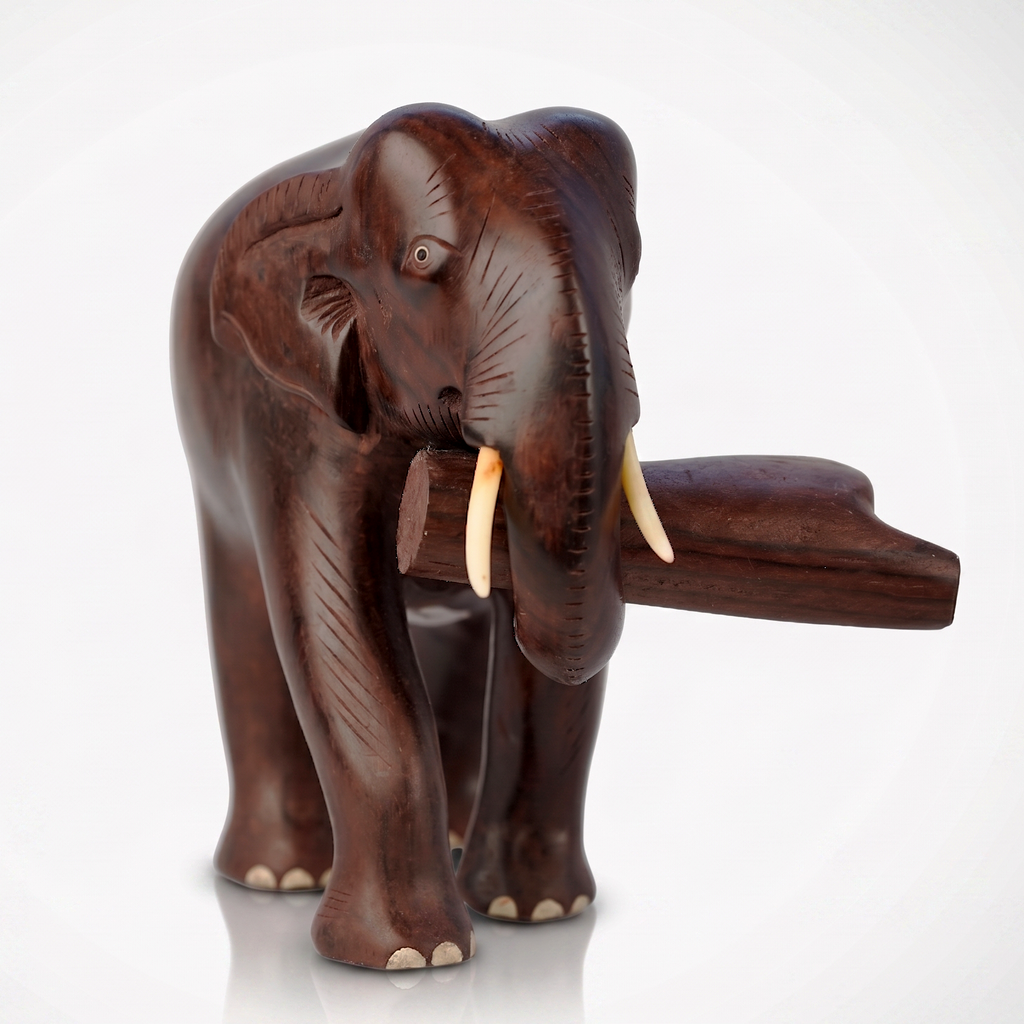 Elephant with log (Rose Wood)