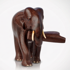 Elephant with log (Rose Wood)
