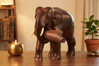Elephant with log (Rose Wood)