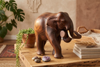 Elephant with log (Rose Wood)