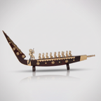 Snake boat with men brass