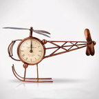 Time Takes Flight: Discover The Iron Metal Helicopter Table Clock