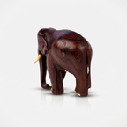 Rosewood Elephant Figurine for Home Decor