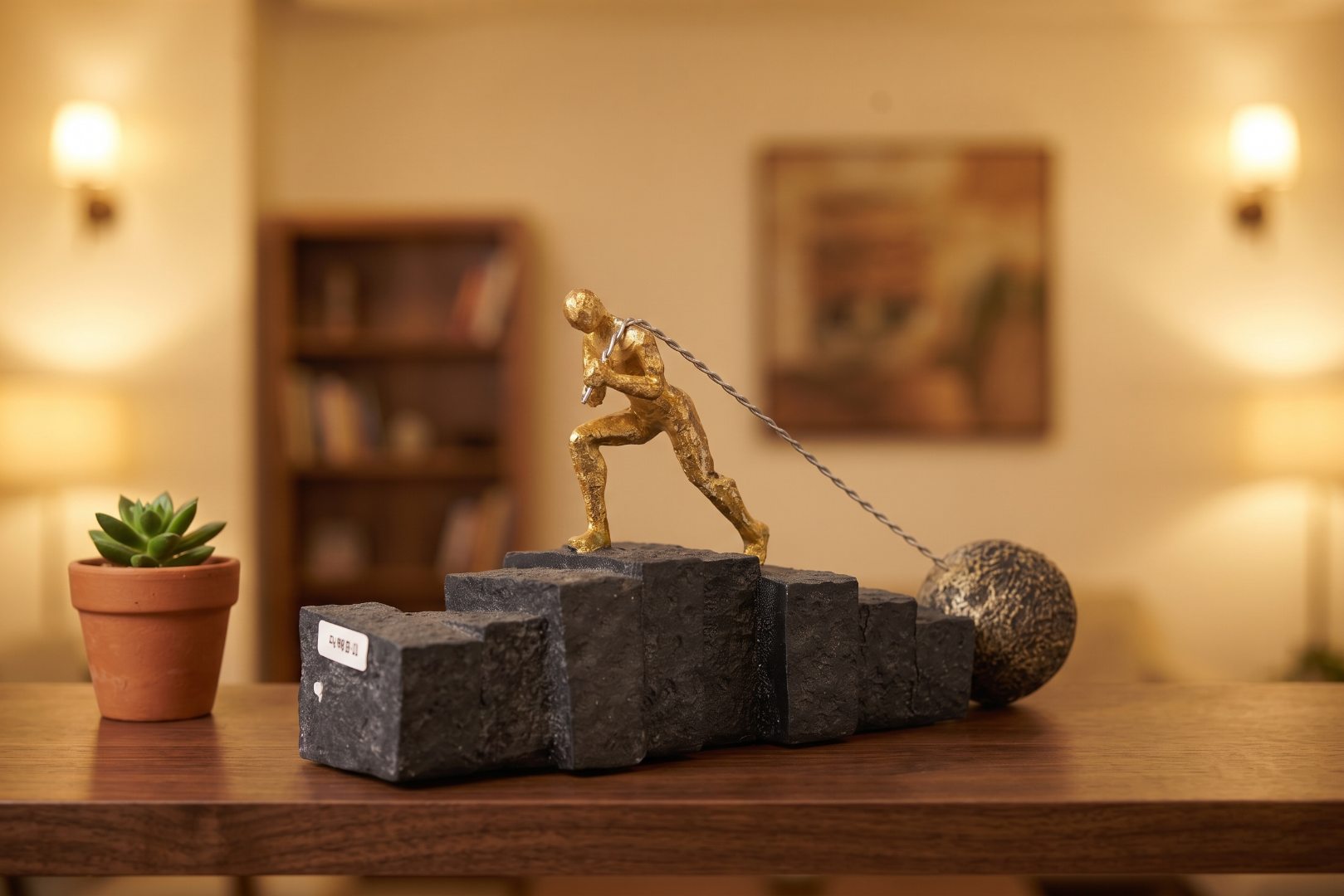 Man Pulling Small Ball