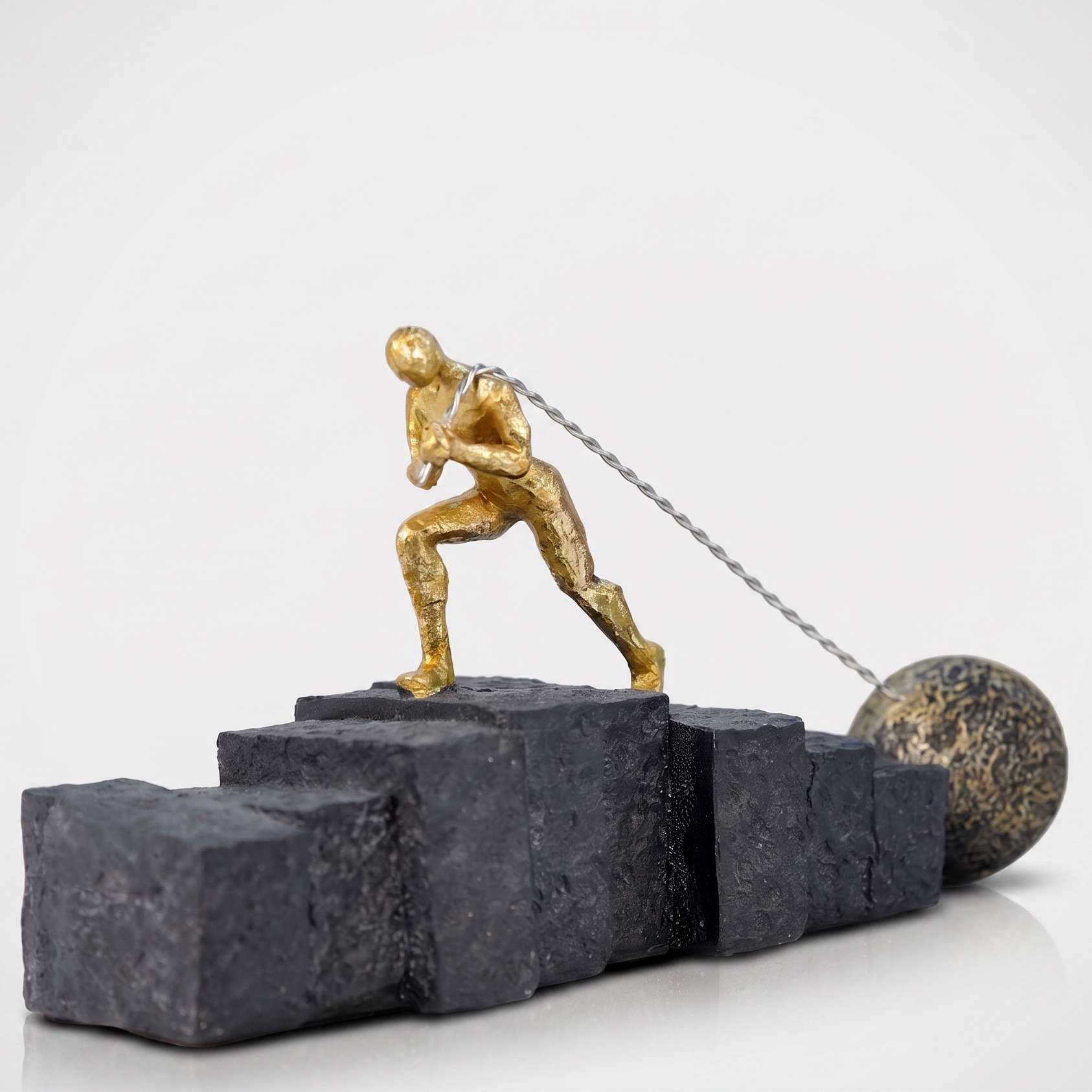 Man Pulling Small Ball